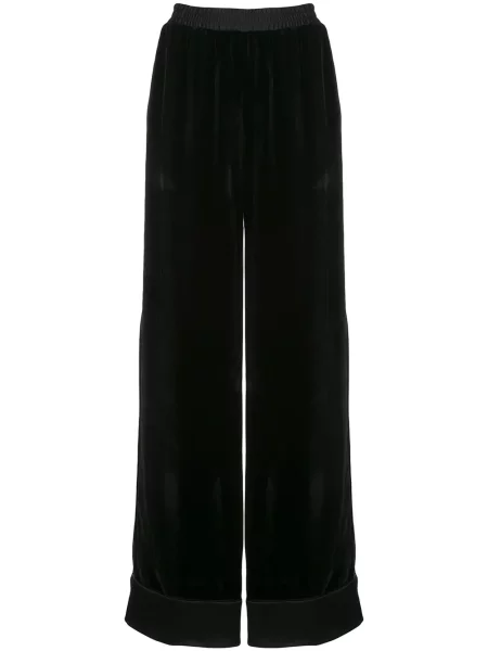 Aksamitne spodnie Mary Katrantzou czarne
