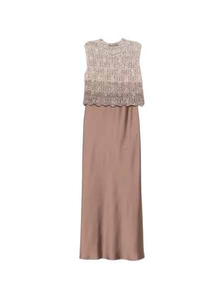 Maxi rochie maxi D.exterior de costum maro