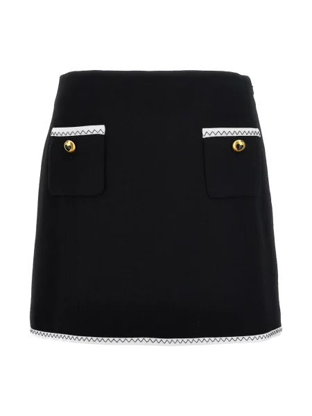 Spódnica Moschino wełniana w serca czarna