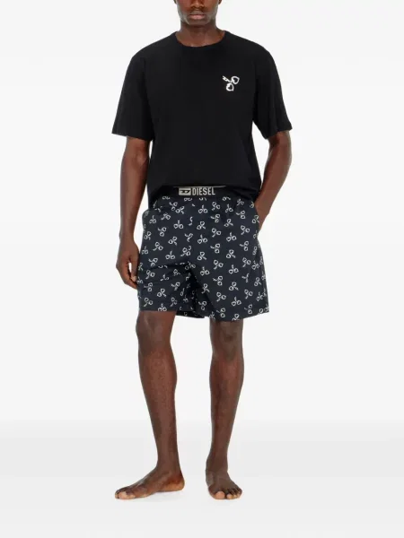 Pijamale Diesel cu imagine negru