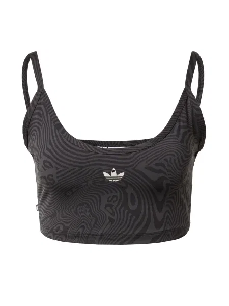 ADIDAS ORIGINALS Nedrček Marble Prints siva / črna bela