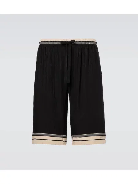 Bermude Dolce&gabbana de mătase cu dungi negru