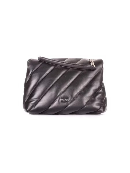 Pinko crossbody kabelka dámska kožená čierna