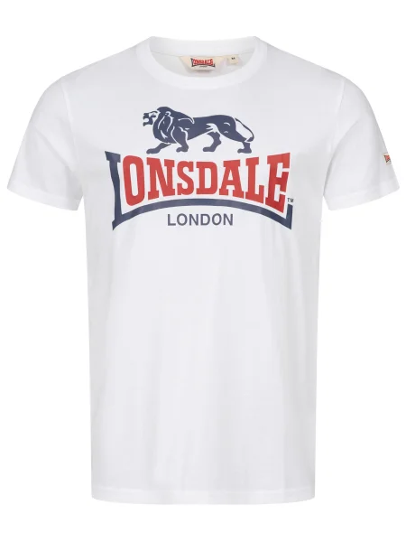 LONSDALE Tricou bleumarin / roșu alb