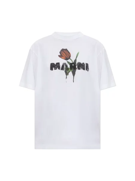 Koszulka Marni z logo biała