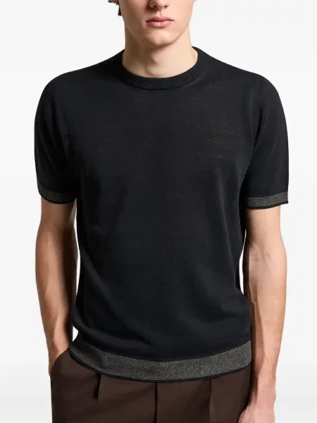 Tricou Peserico cu nervuri albastru
