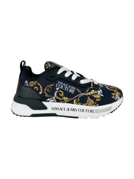 Sneakersy Versace Jeans Couture z nadrukiem czarne