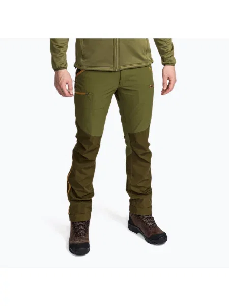 Мъжки панталони с мембрана Pinewood Abisko olive green/h. olive зелено