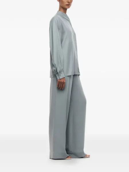 Pantaloni 12 Storeez de mătase cu cordon albastru