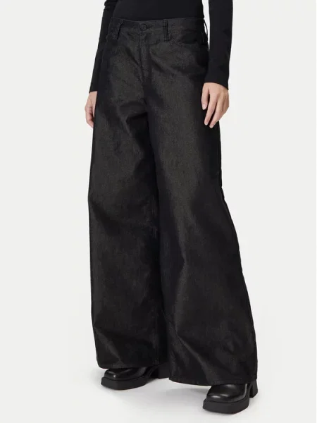 KARL LAGERFELD Jeans hlače Wide Leg črna