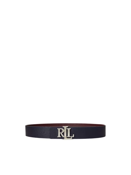 Pasek Ralph Lauren skórzany dwustronny niebieski