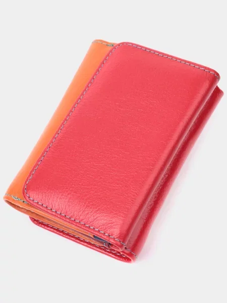 Кожаный кошелек St Leather Accessories красный