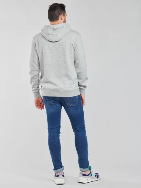 Mikina s kapucňou Quiksilver s kapucňou s autogramom sivá