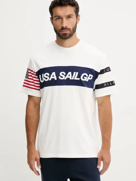 Kratka majica Tommy Hilfiger x SAIL GP bež