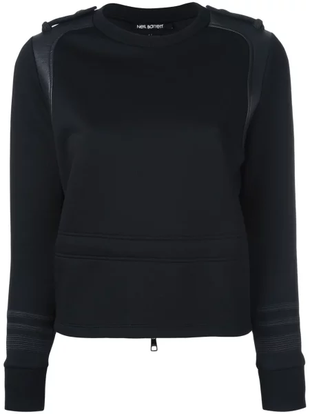 Hanorac Neil Barrett din piele negru