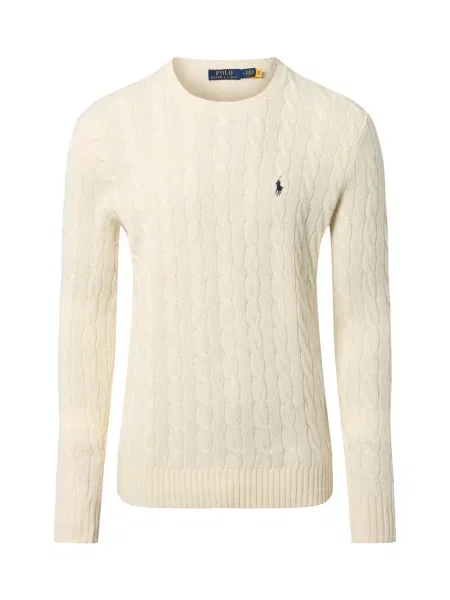 Polo Ralph Lauren sweter Mężczyźni Wełna jednolity XL biały