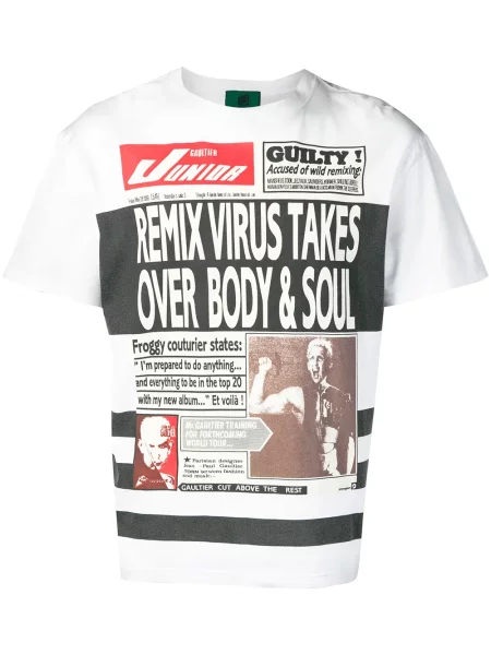 Tričko Jean Paul Gaultier Pre-owned s potiskem bílé
