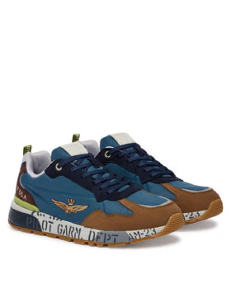 Sneakersy Aeronautica Militare Hnedá modrá