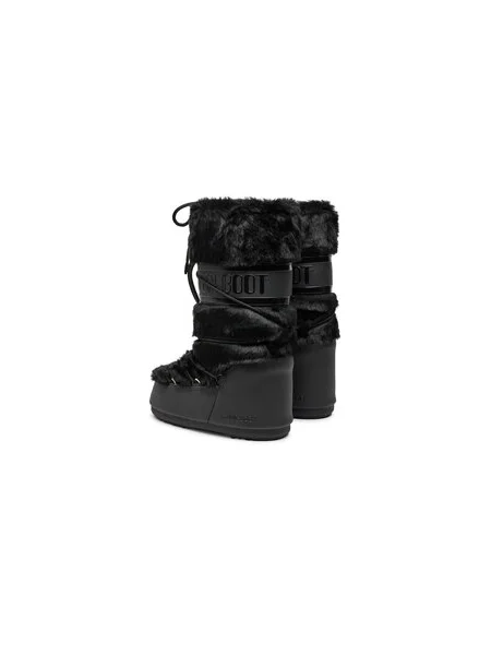 Moon Boot Szigetelt hótaposó ICON FAUX FUR fekete