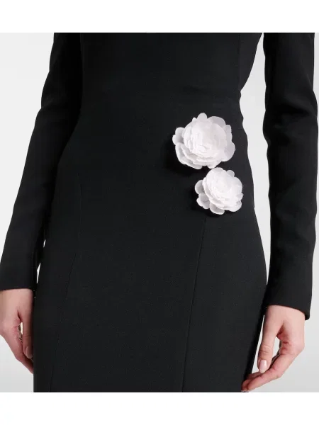 Rochie Safiyaa cu model floral cu aplicații negru