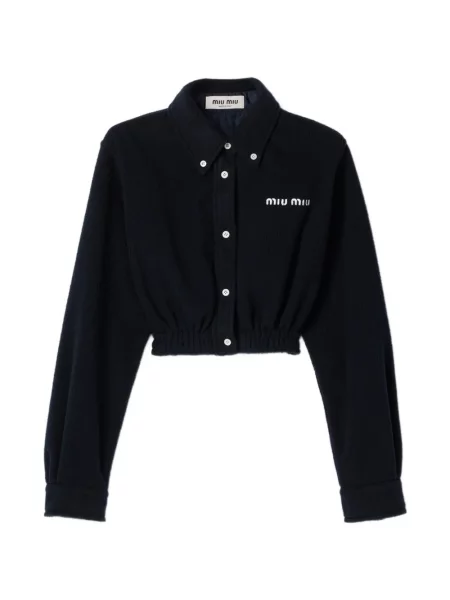 Cămașă Miu Miu din fleece albastru