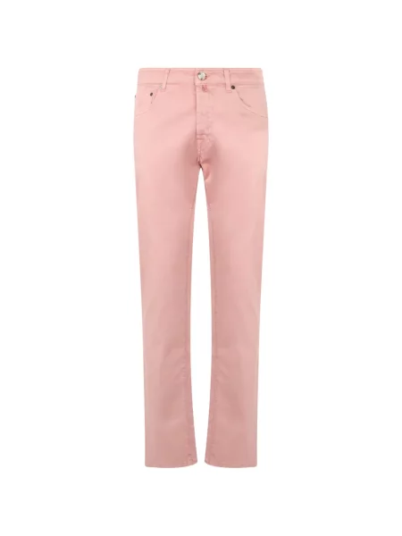 Blugi Moorer cu 5 buzunare roz
