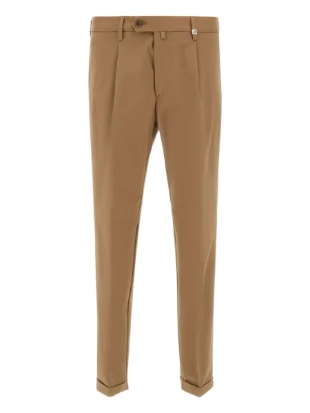 Pantaloni Myths plisate maro