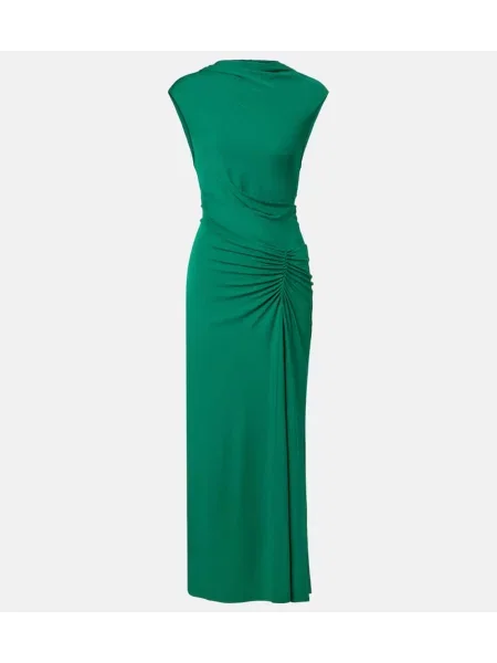 Rochie maxi Simkhai din jerseu drapată de costum verde