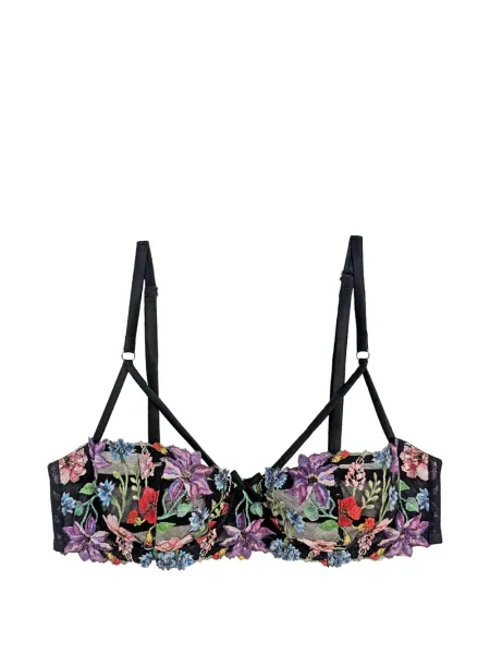 Sutien Fleur Du Mal cu model floral negru
