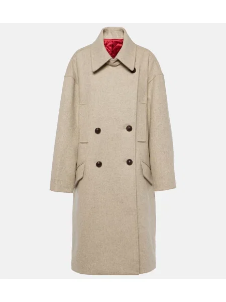 Palton Isabel Marant de lână bej