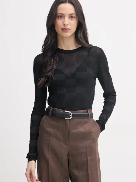 Sisley pulover de femei cu vâscoză negru