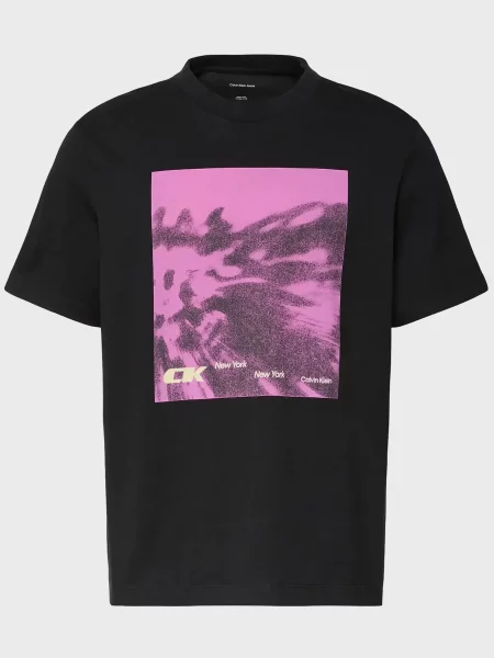 Футболка Calvin Klein Jeans в цветочек черная