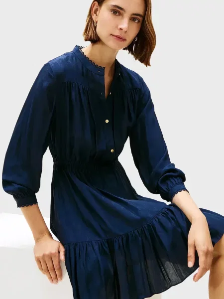Жаккардовое платье Tommy Hilfiger синее