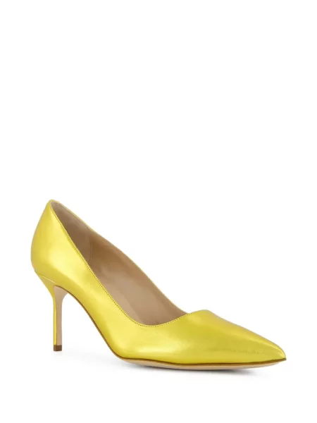 Kožené lodičky Manolo Blahnik žluté