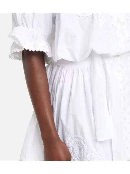 Rochie Juliet Dunn cu broderie alb