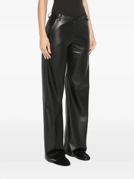 Pantaloni Ermanno Firenze din piele negru