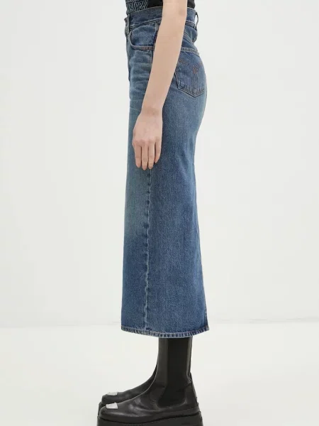 Fiorucci spódnica jeansowa Denim Midi granatowy midi ołówkowa