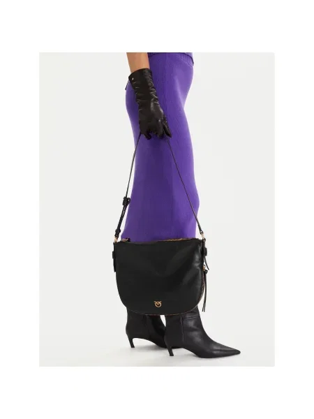 Geantă PINKO Hobo Zip Around Classic AI PLTT negru