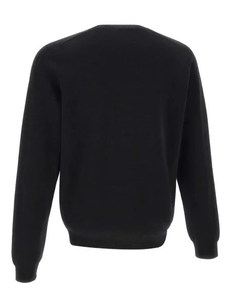 Pulover Maison Kitsune cu broderie negru