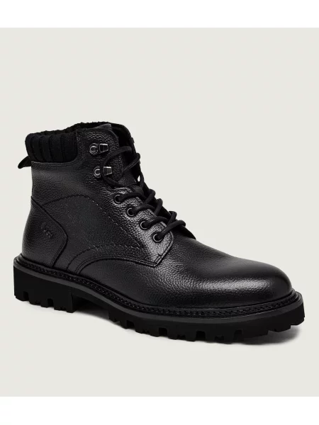 Botine Boss din piele negru