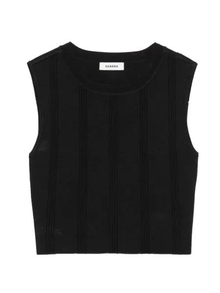 Decupat top Sandro negru