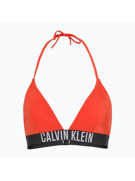 Горнище на бански костюм Calvin Klein Intense Power Triangle-RP flamingo chili червено