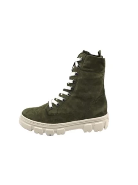 Botki Paul Green skórzane zielone