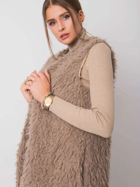 Vestă Fashionhunters bej