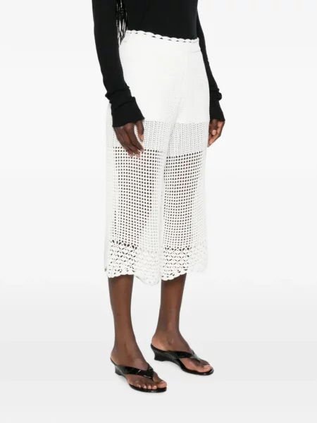 Decupat pantaloni Iro tricotate alb