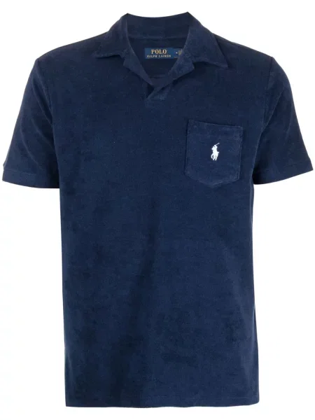 Slip de baie Polo Ralph Lauren cu imagine cu buzunare la piept cu cordon albastru