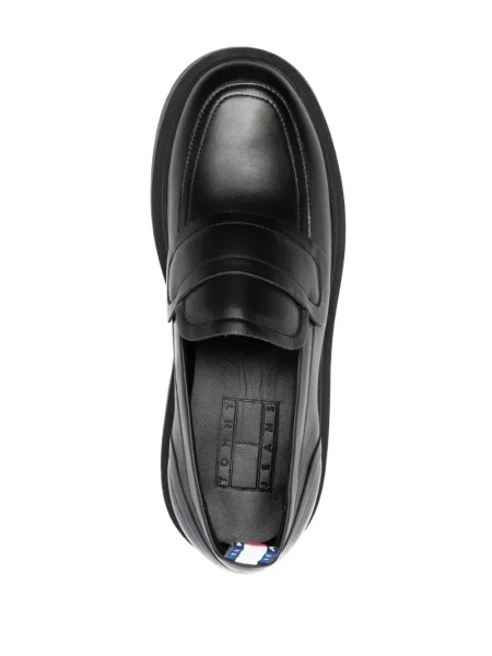 Pantofi loafer Tommy Jeans din piele negru