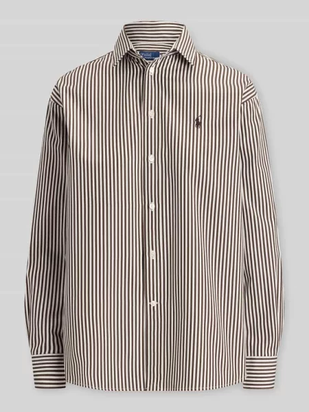 Bluzka koszulowa o kroju relaxed fit z czystej bawełny z wyhaftowanym logo Polo Ralph Lauren