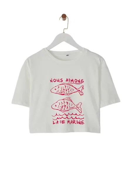 Trendyol Tricou roșu alb
