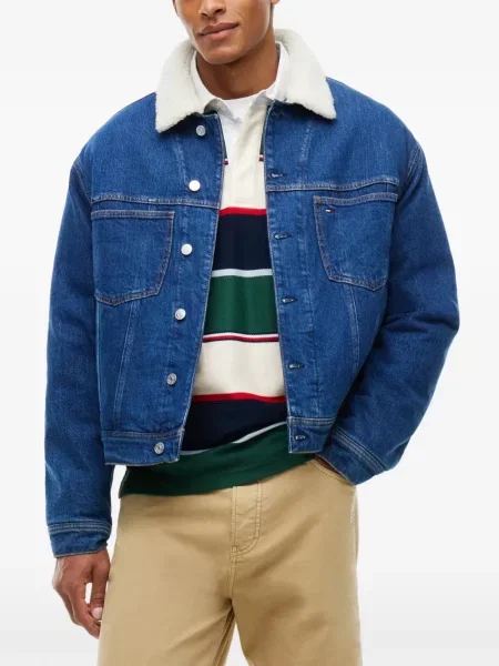 Gulerat ursuleț de pluș geacă de blugi Tommy Hilfiger albastru